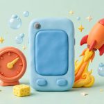 Ilustrasi HP Android lemot yang dipercepat dengan roket