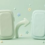 Ilustrasi memindahkan data antar dua HP Android