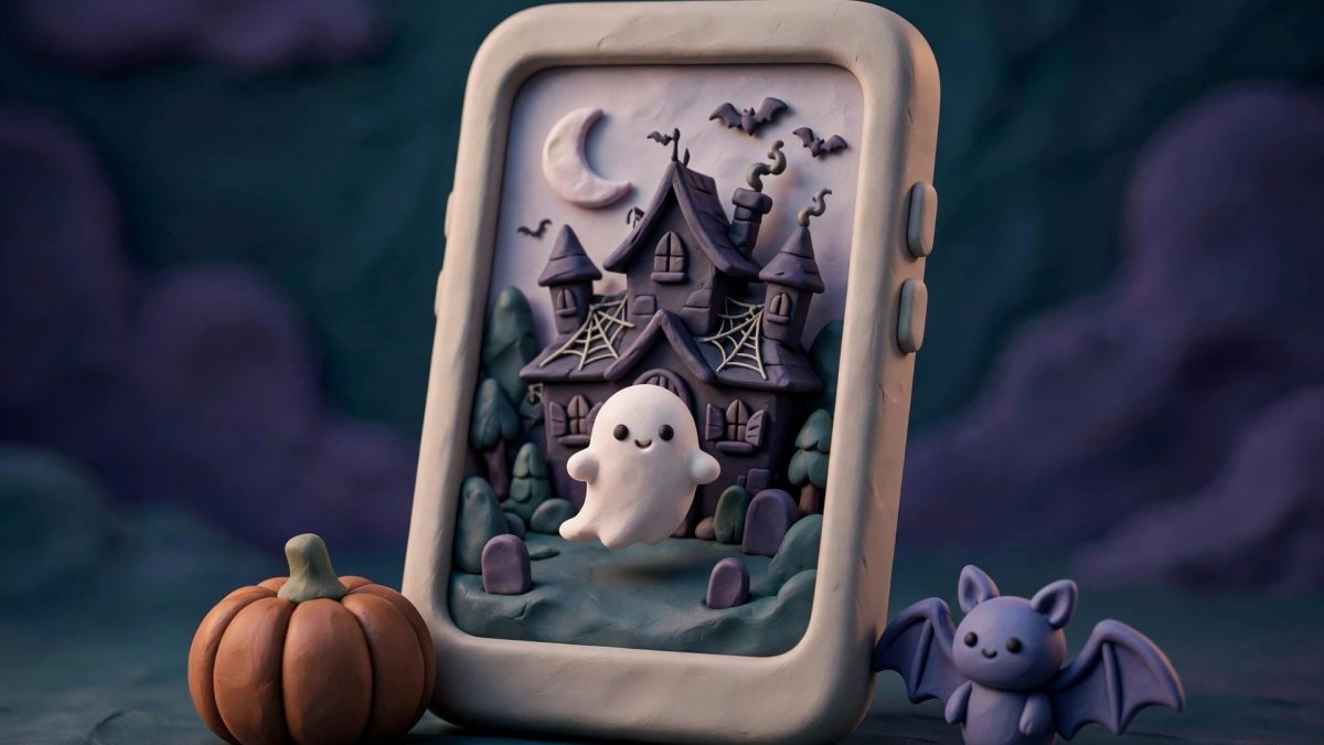 ilustrasi hp menampilkan game horor terbaik bergaya clay