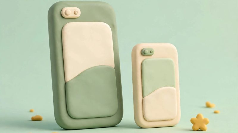 Ilustrasi Xiaomi 18 Pro dan varian Max gaya clay dengan layar generik